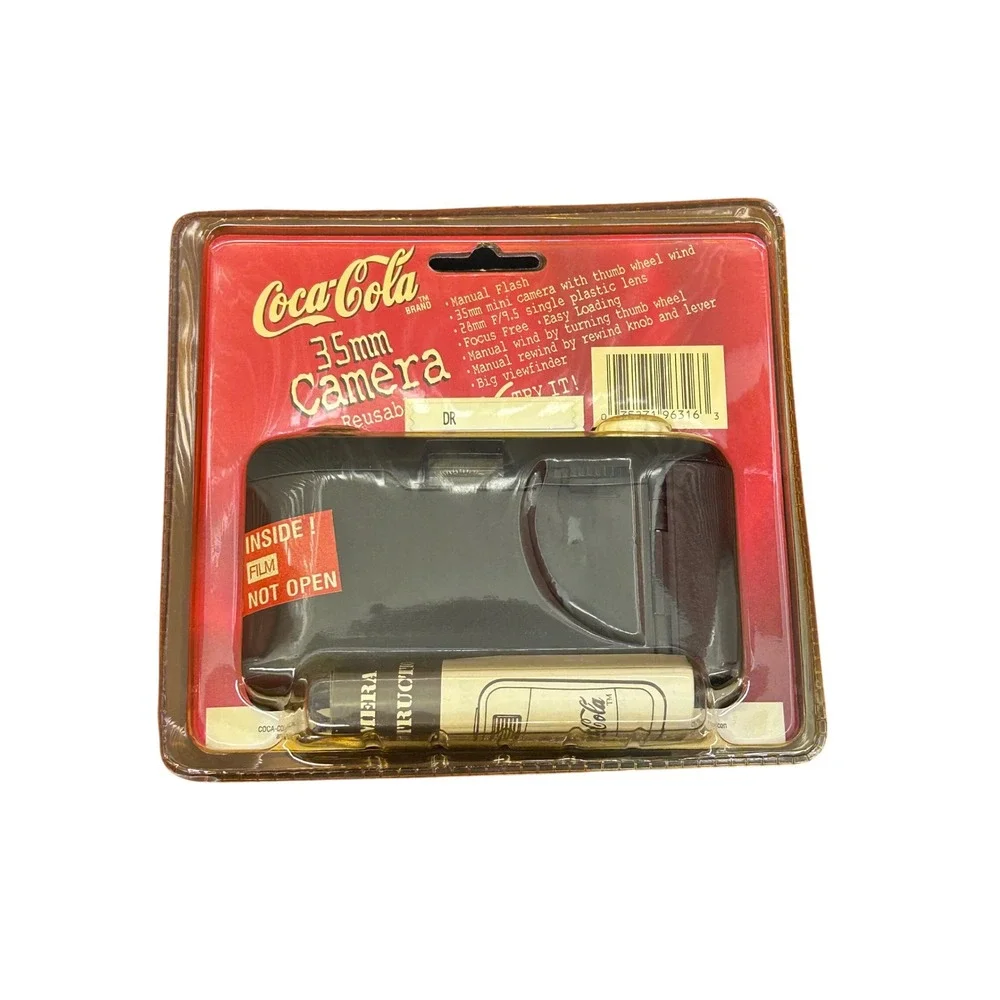 Coca-Cola 35mm Vintage Film Camera Manual Flash Sealed New Pre-Loaded Film
